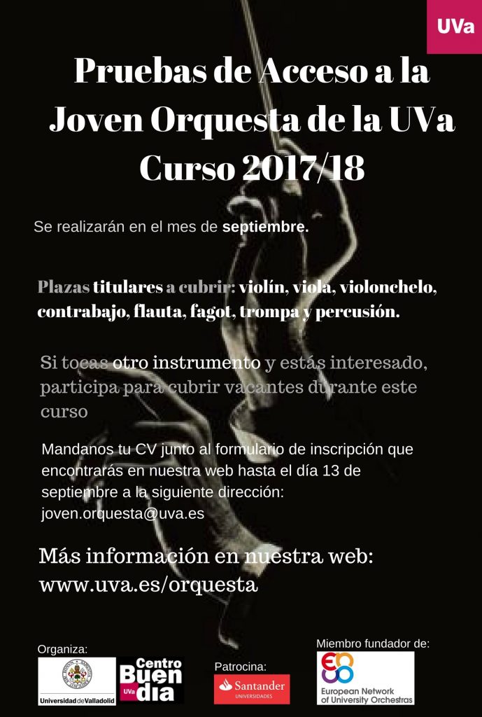 Pruebas de acceso JOUVa - Curso 2017/18 @ Residencia Universitaria Alfonso VIII (sótanos) | Valladolid | Castilla y León | España